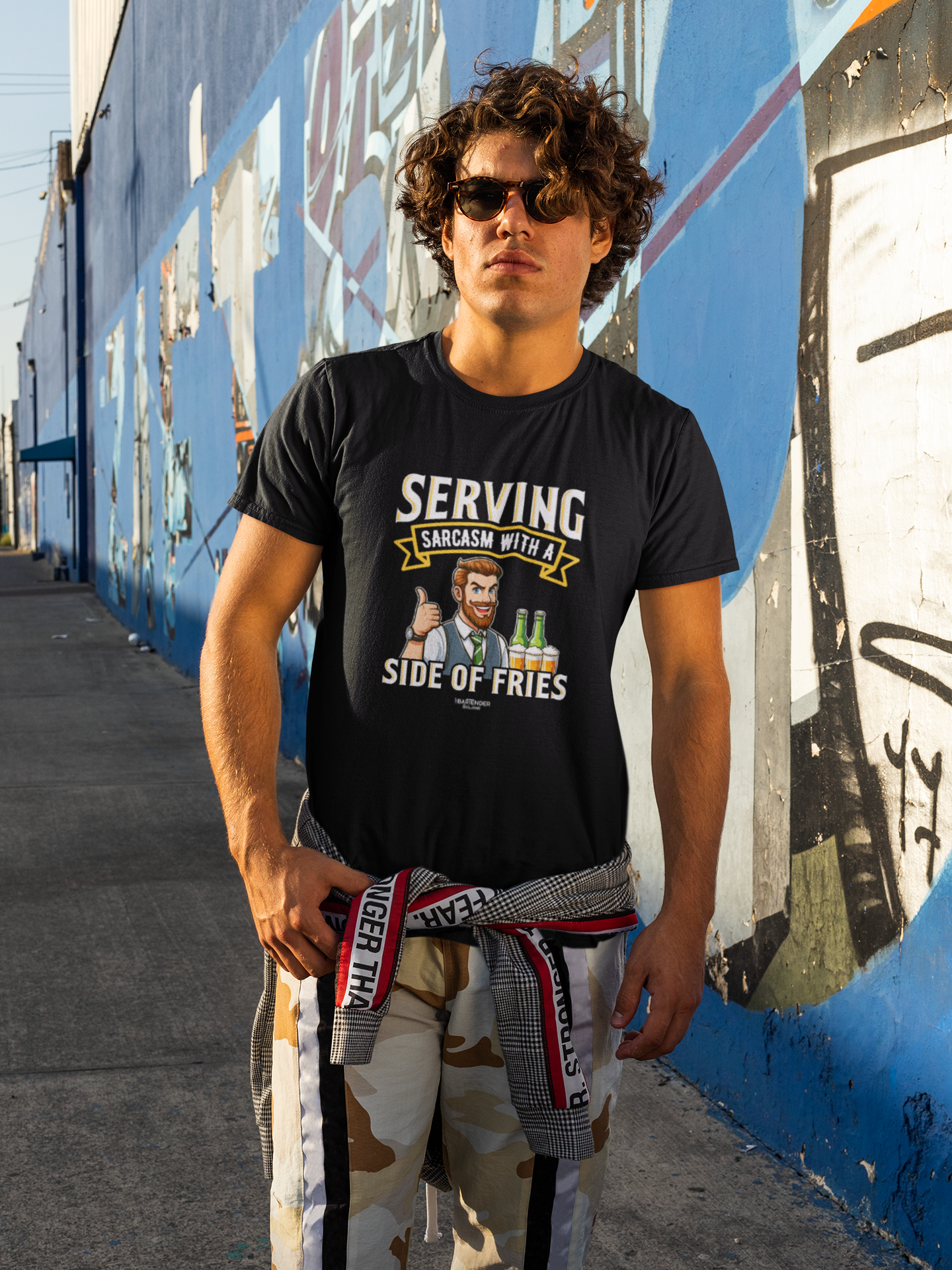 "Serving Sarcasm with a Side of Fries" Unisex Softstyle T-Shirt