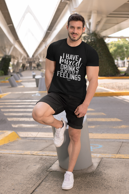 "I Have Mixed Drinks About Feelings" Men's Bartender Tee