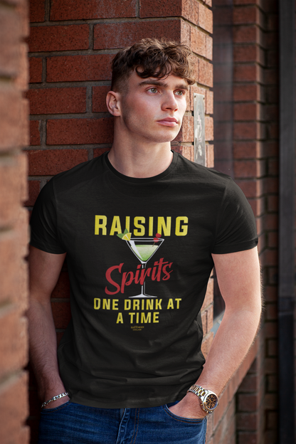 "Raising Spirits One Drink at a Time" Unisex Softstyle T-Shirt