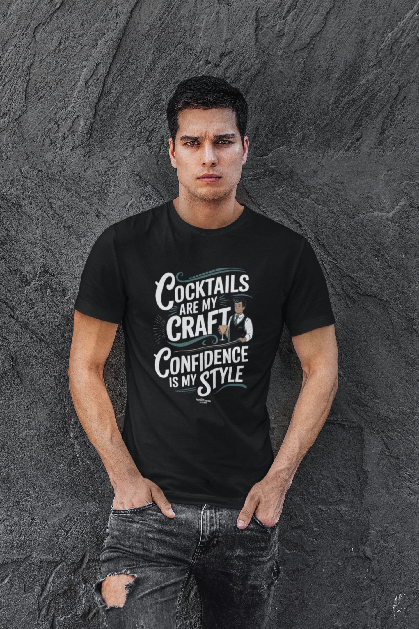 "Cocktails Are My Craft, Confidence Is My Style" Bartender Tee