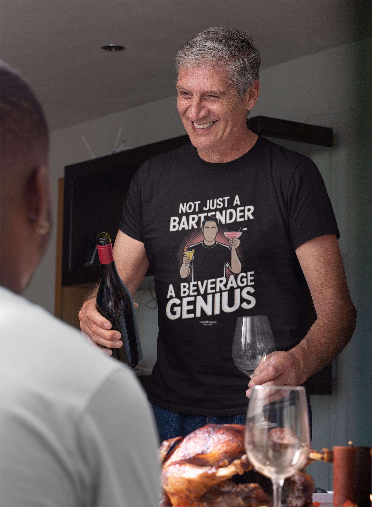 "Not Just a Bartender, A Beverage Genius" Softstyle T-Shirt