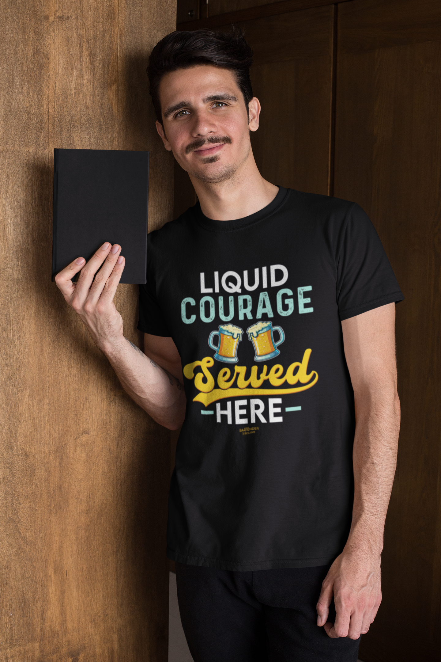 "Liquid Courage Served Here" Unisex Softstyle T-Shirt