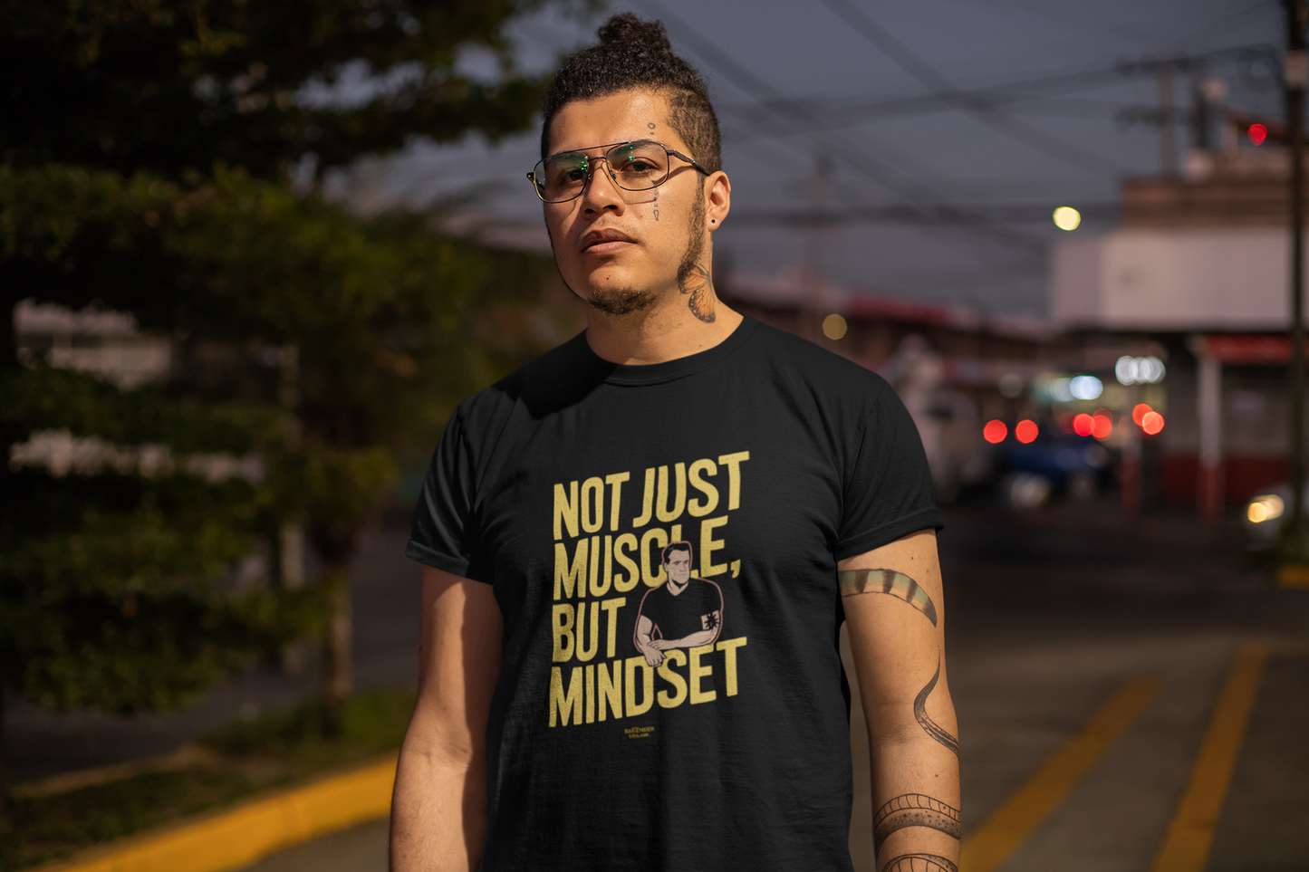 "Not Just Muscle, But Mindset" Softstyle T-Shirt