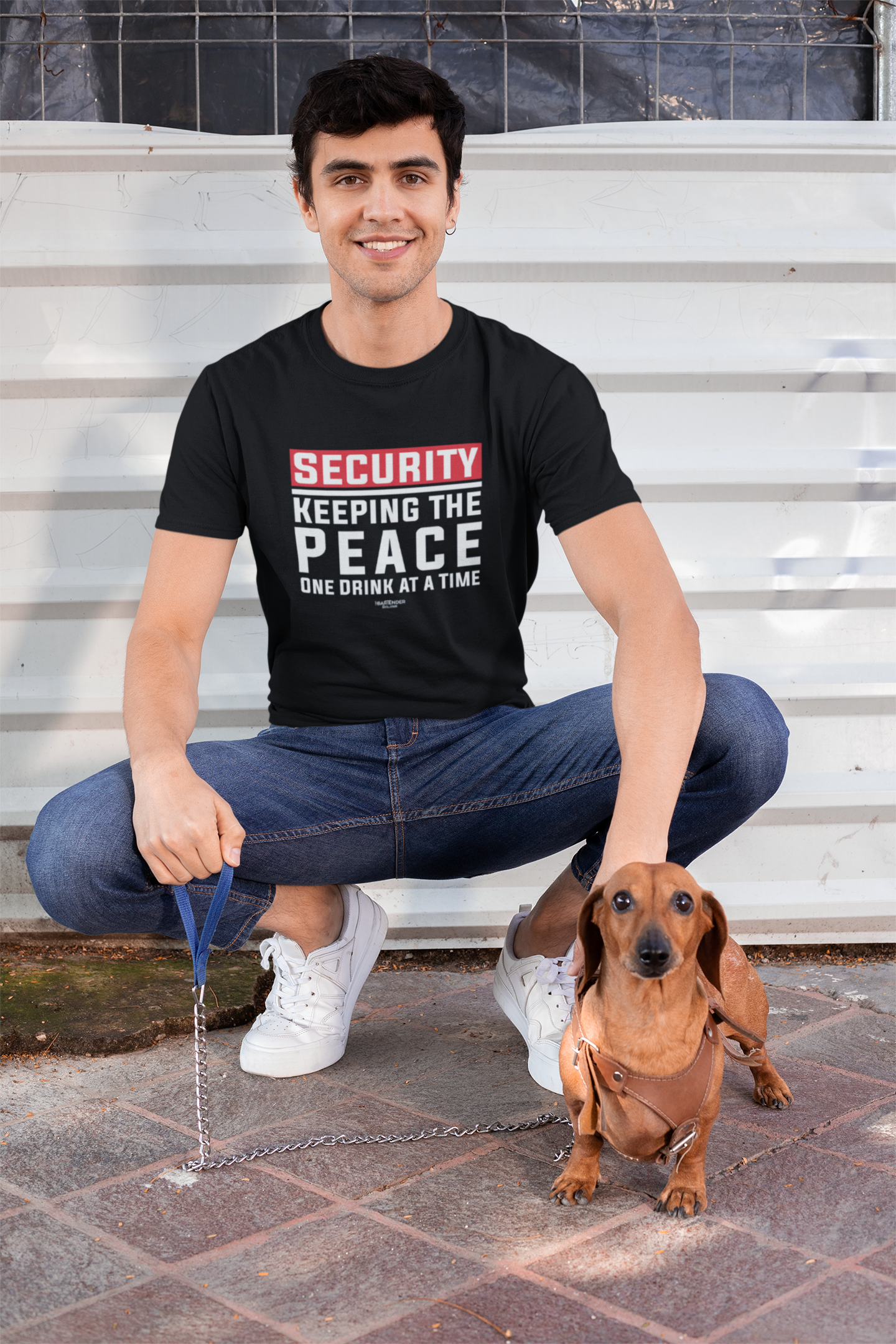 "Security: Keeping the Peace, One Drink at a Time" Softstyle T-Shirt