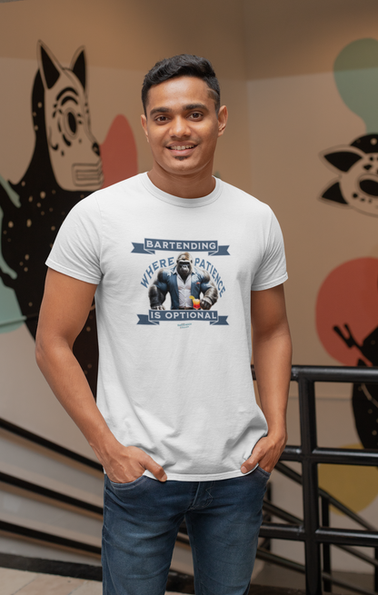 "Bartending: Where Patience is Optional" Men's Bartender Tee