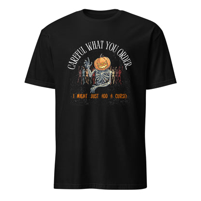 "Careful What You Order... I Might Just Add a Curse!" Halloween Bartender Tee