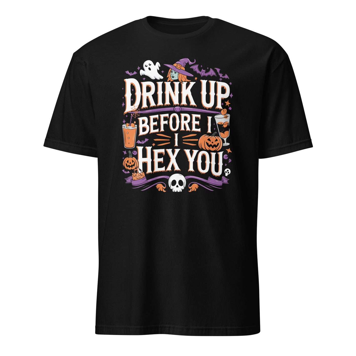 "Drink Up Before I Hex You" Halloween Bartender Tee