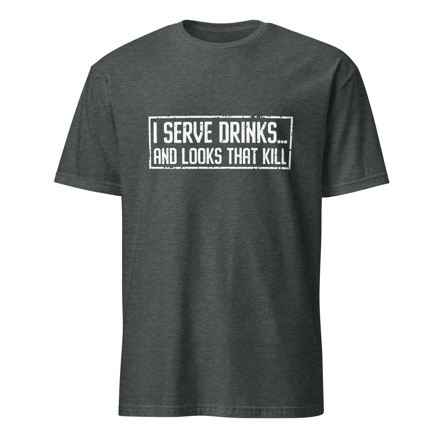 "I Serve Drinks and Looks that Kill" Women's Bartender Tee