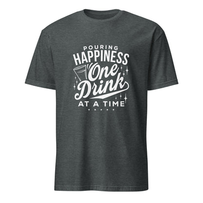 "Pouring Happiness One Drink at a Time" Men's Bartender Tee