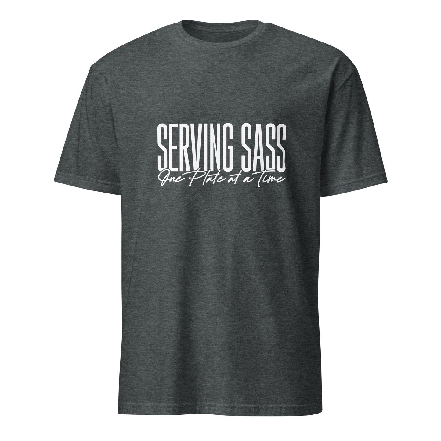 "Serving Sass One Plate at a Time" Men's Bartender Tee