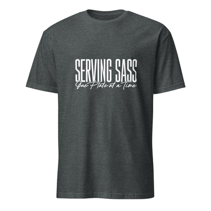 "Serving Sass One Plate at a Time" Men's Bartender Tee