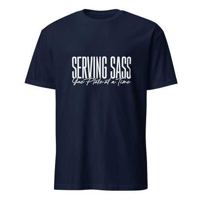 "Serving Sass One Plate at a Time" Men's Bartender Tee