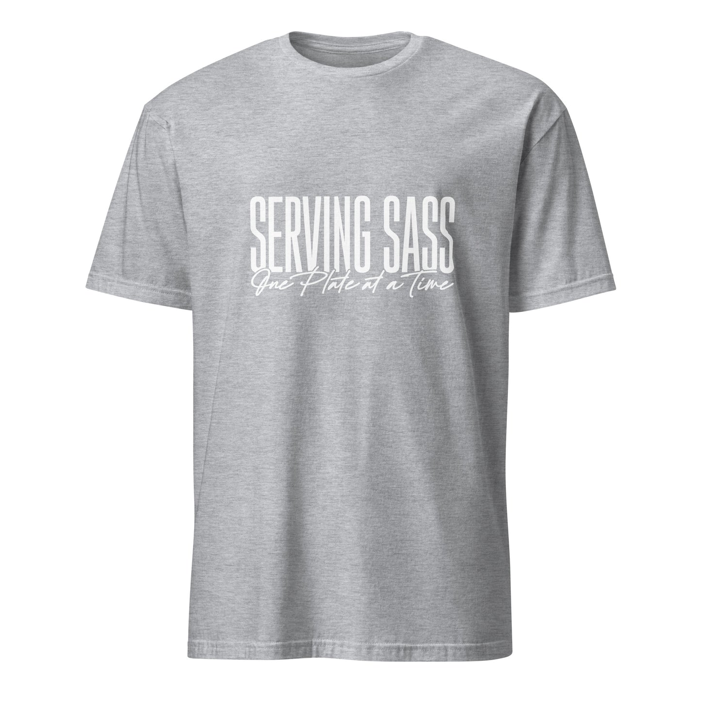 "Serving Sass One Plate at a Time" Men's Bartender Tee