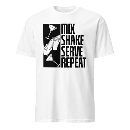 "Mix Shake Serve Repeat" Men's Bartender Tee