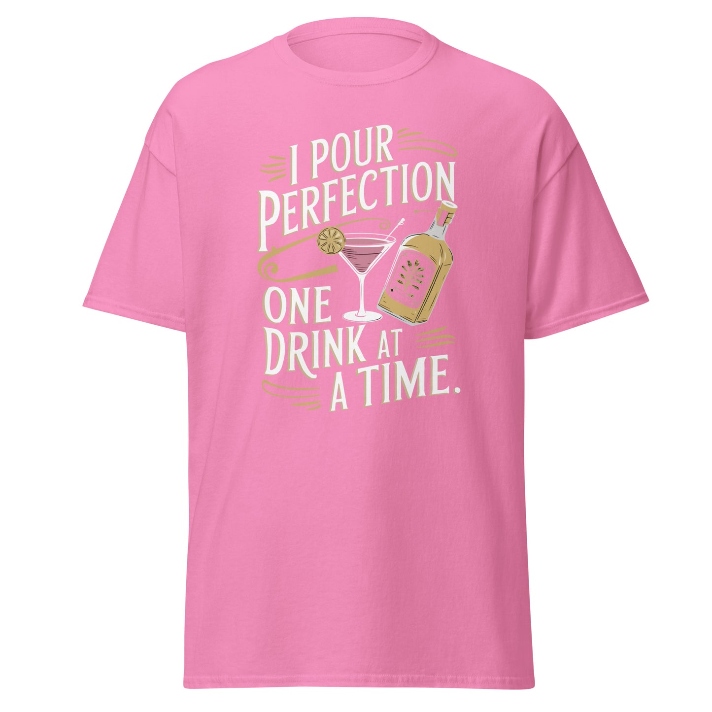 "I Pour Perfection One Drink at a Time" Bartender Tee