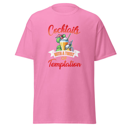 "Cocktails with a Twist of Temptation" Bartender T-shirt