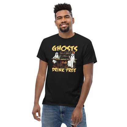 “Ghosts Drink Free” Halloween Bartender Tee