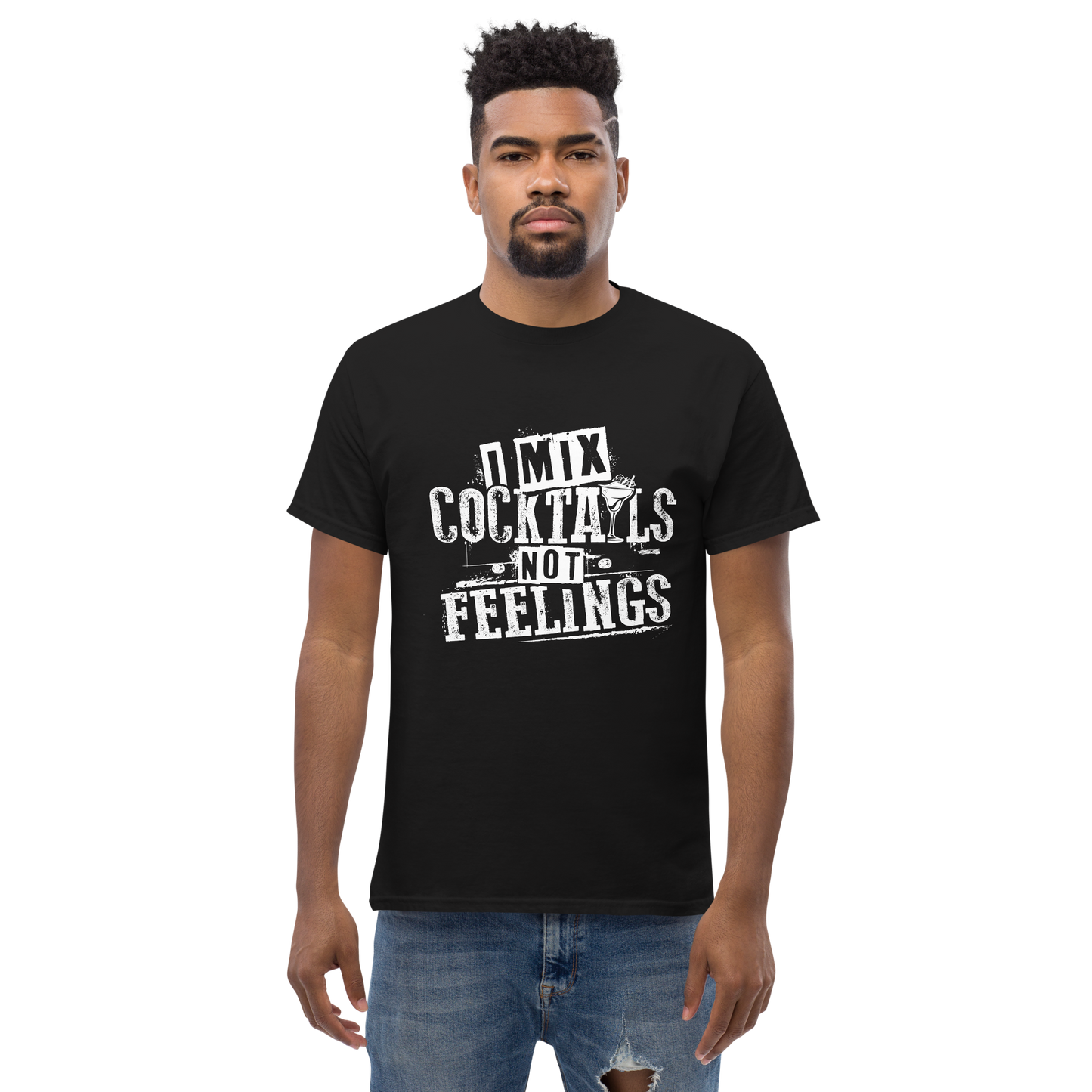 "I Mix Cocktails, Not Feelings" Bartender Tee