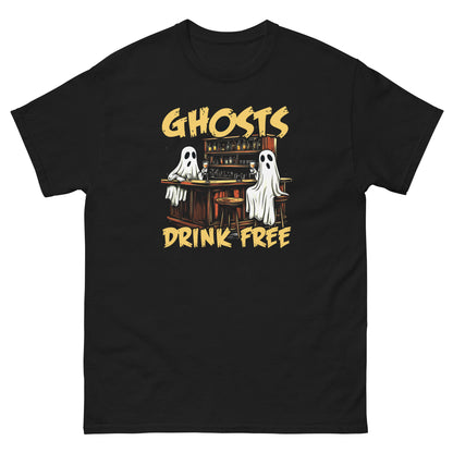 “Ghosts Drink Free” Halloween Bartender Tee