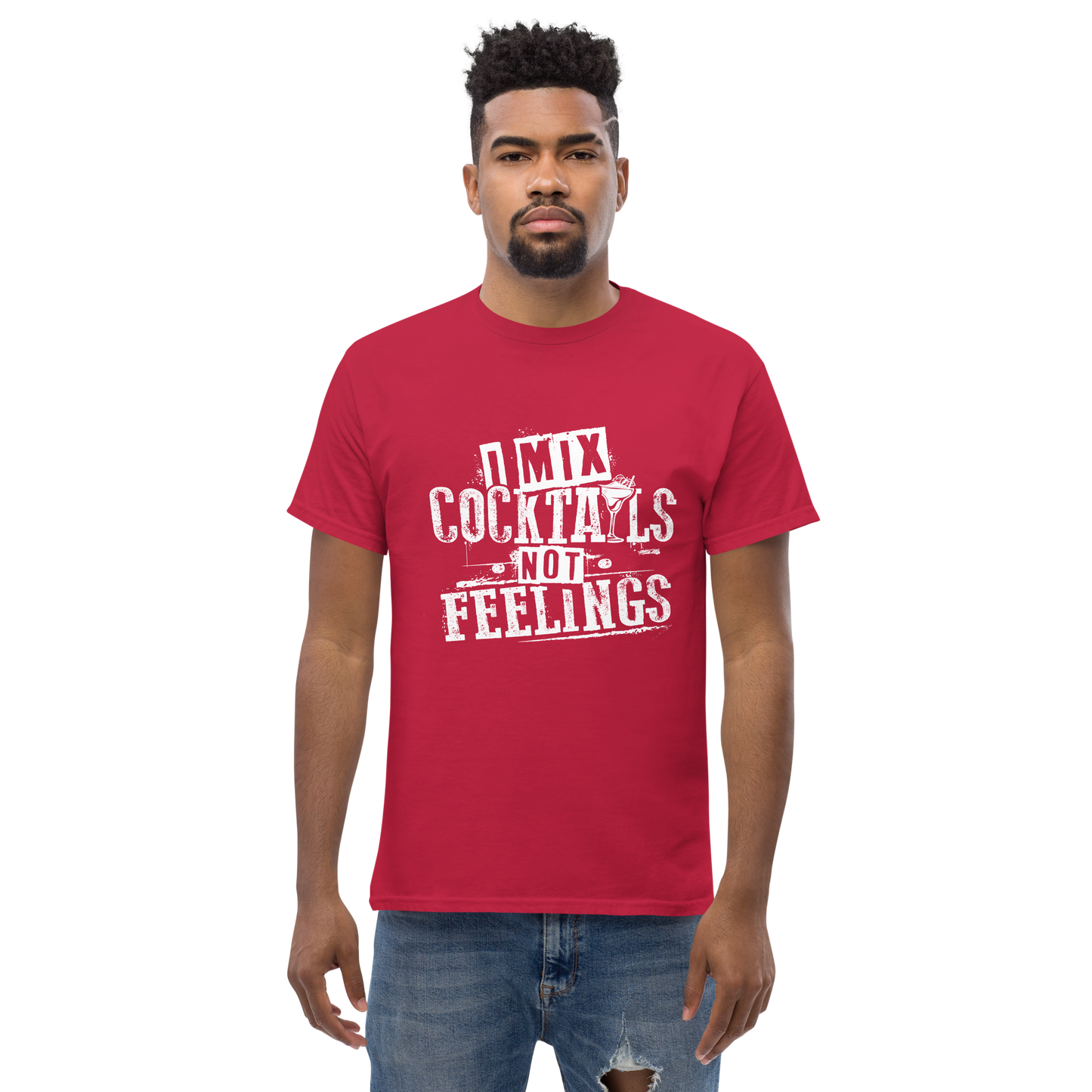 "I Mix Cocktails, Not Feelings" Bartender Tee