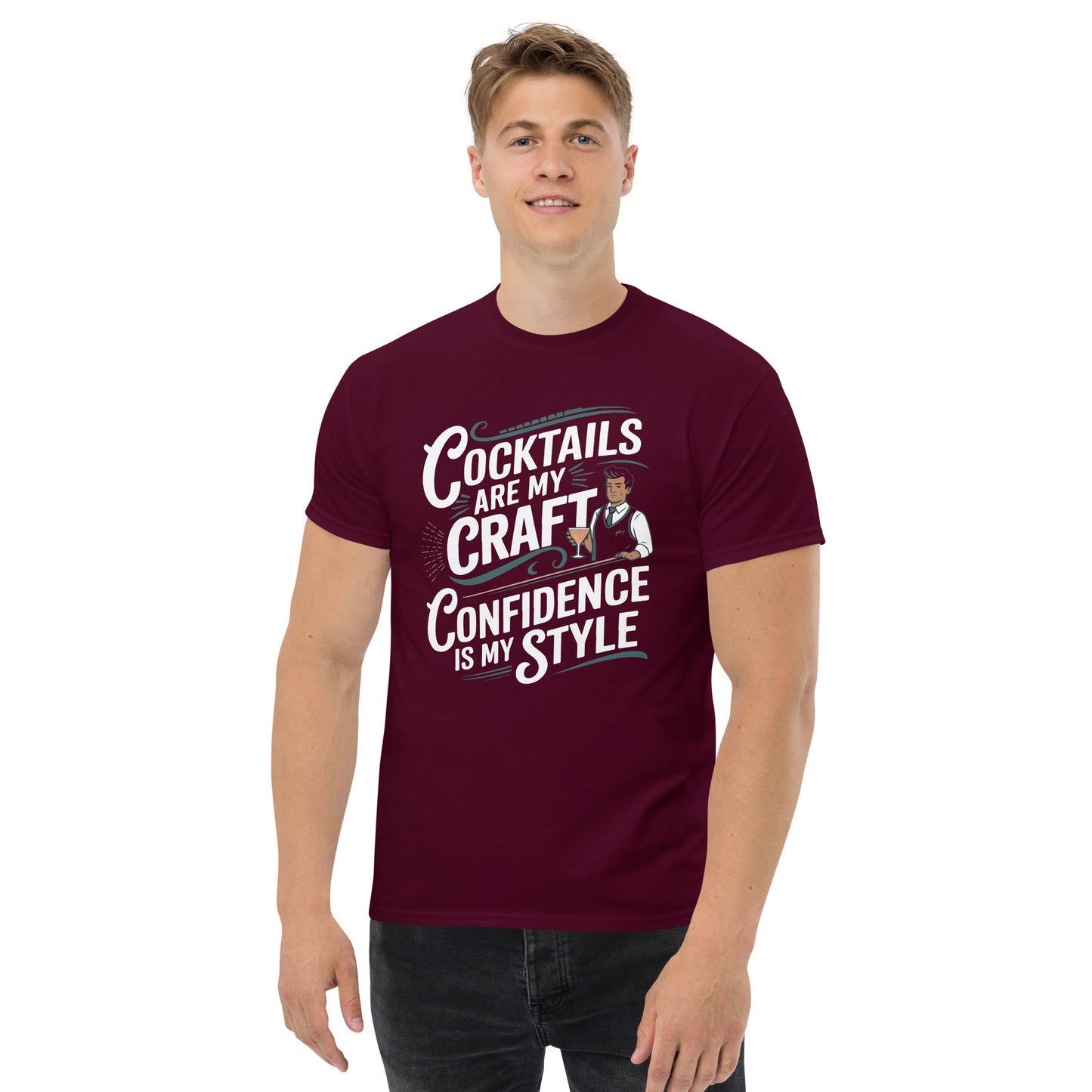 "Cocktails Are My Craft, Confidence Is My Style" Bartender Tee