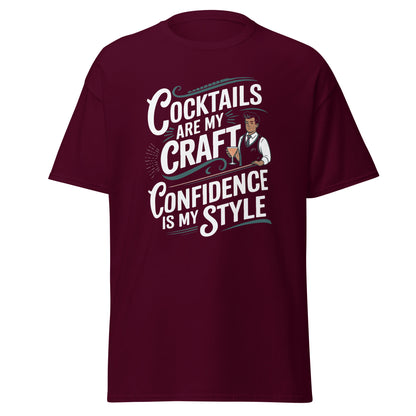 "Cocktails Are My Craft, Confidence Is My Style" Bartender Tee