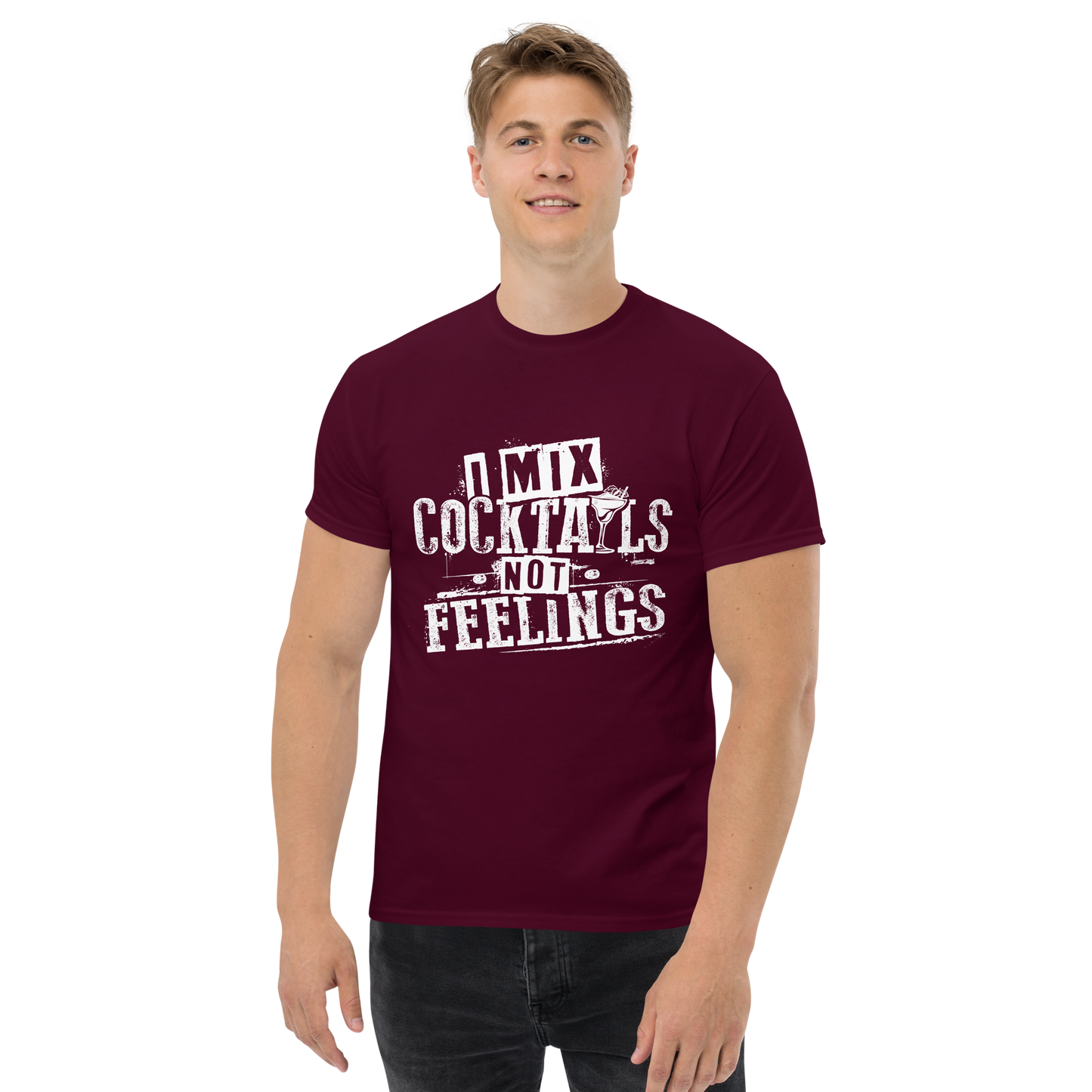 "I Mix Cocktails, Not Feelings" Bartender Tee