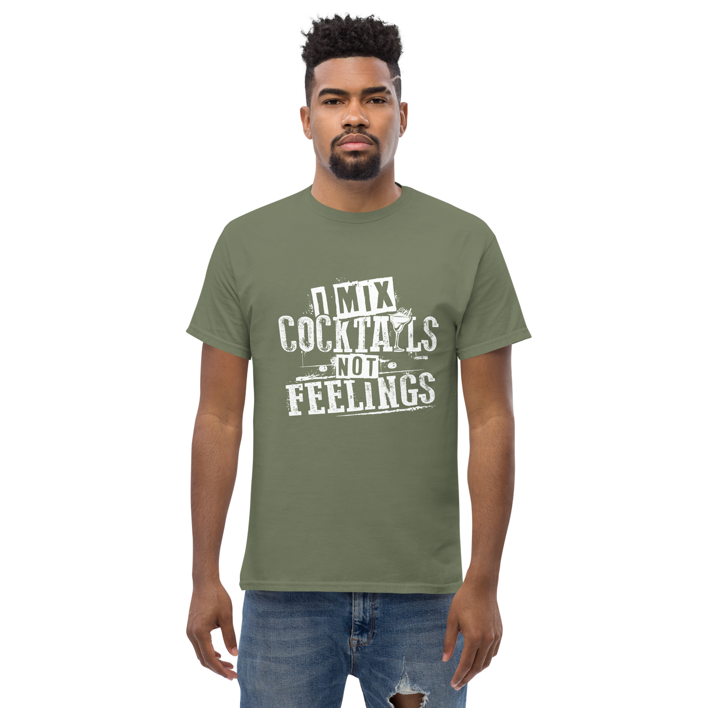 "I Mix Cocktails, Not Feelings" Bartender Tee