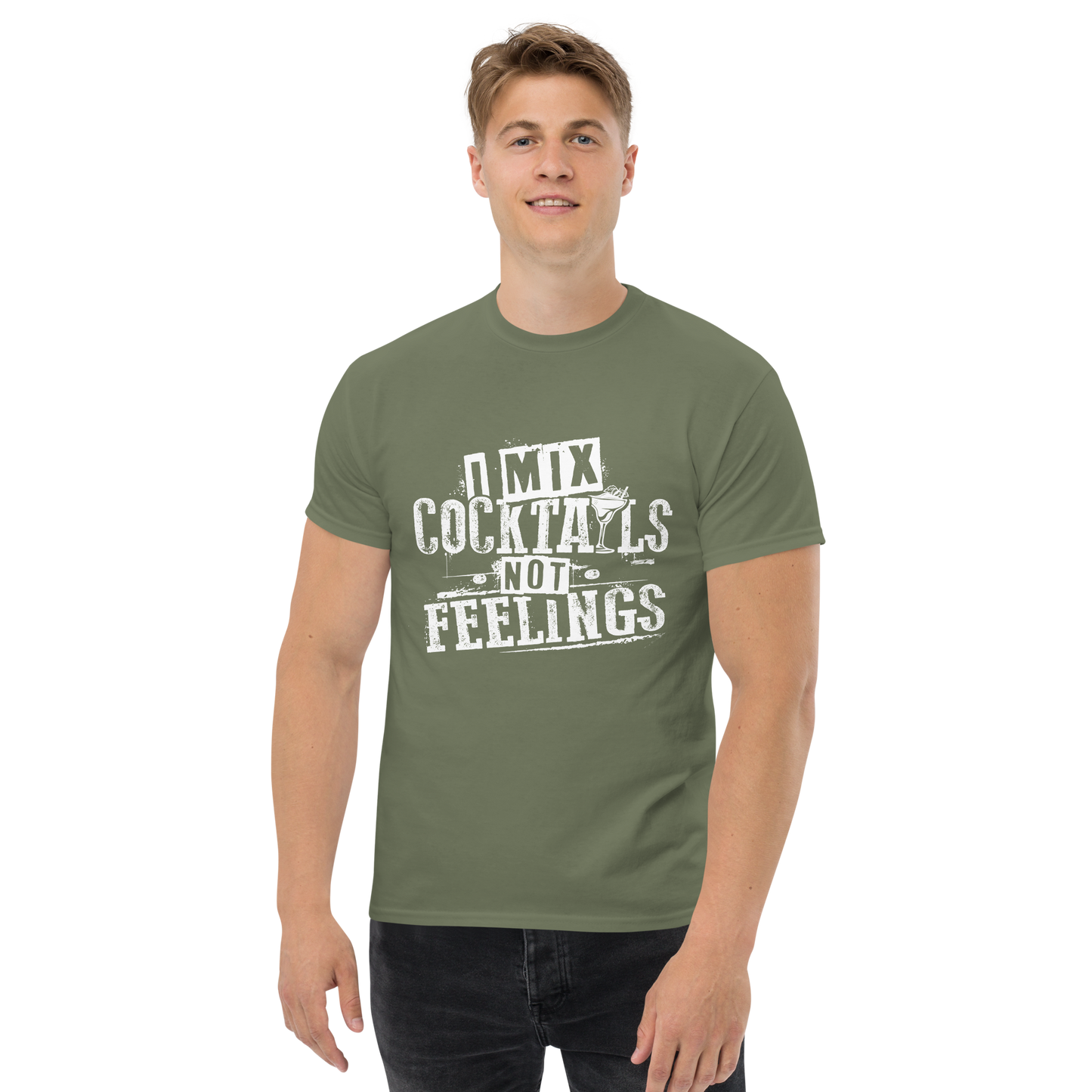 "I Mix Cocktails, Not Feelings" Bartender Tee