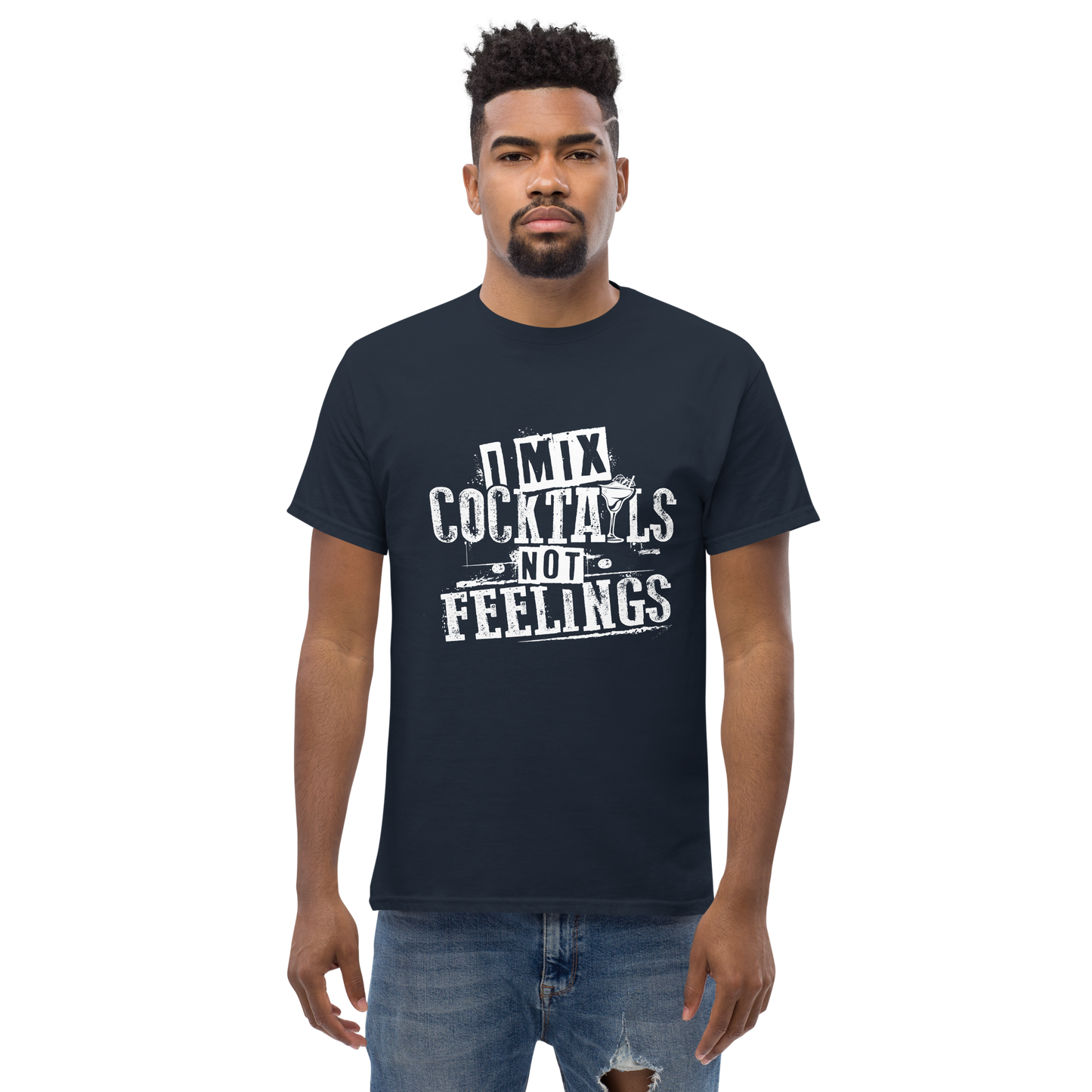 "I Mix Cocktails, Not Feelings" Bartender Tee