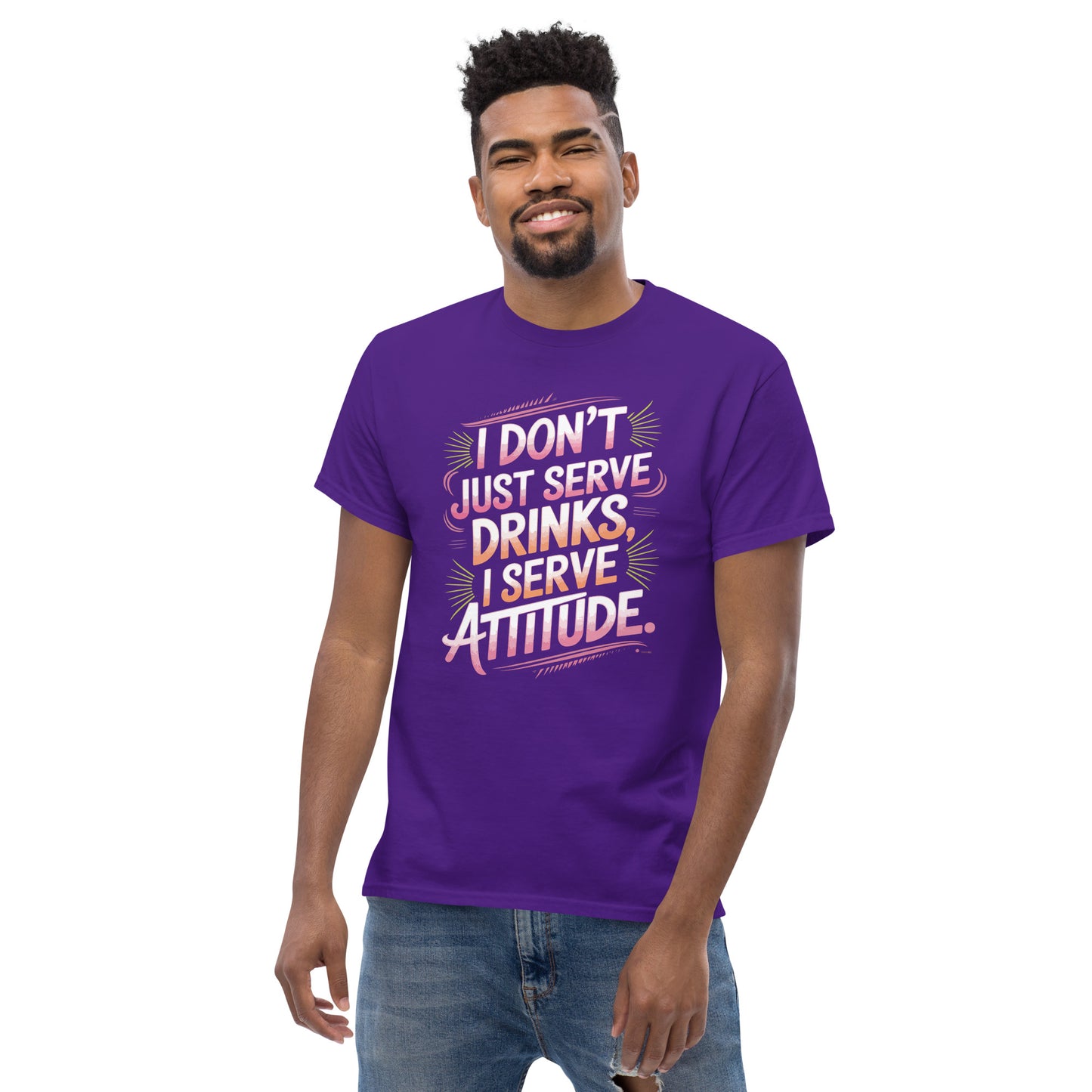 "I Don’t Just Serve Drinks, I Serve Attitude" Bartender T-shirt