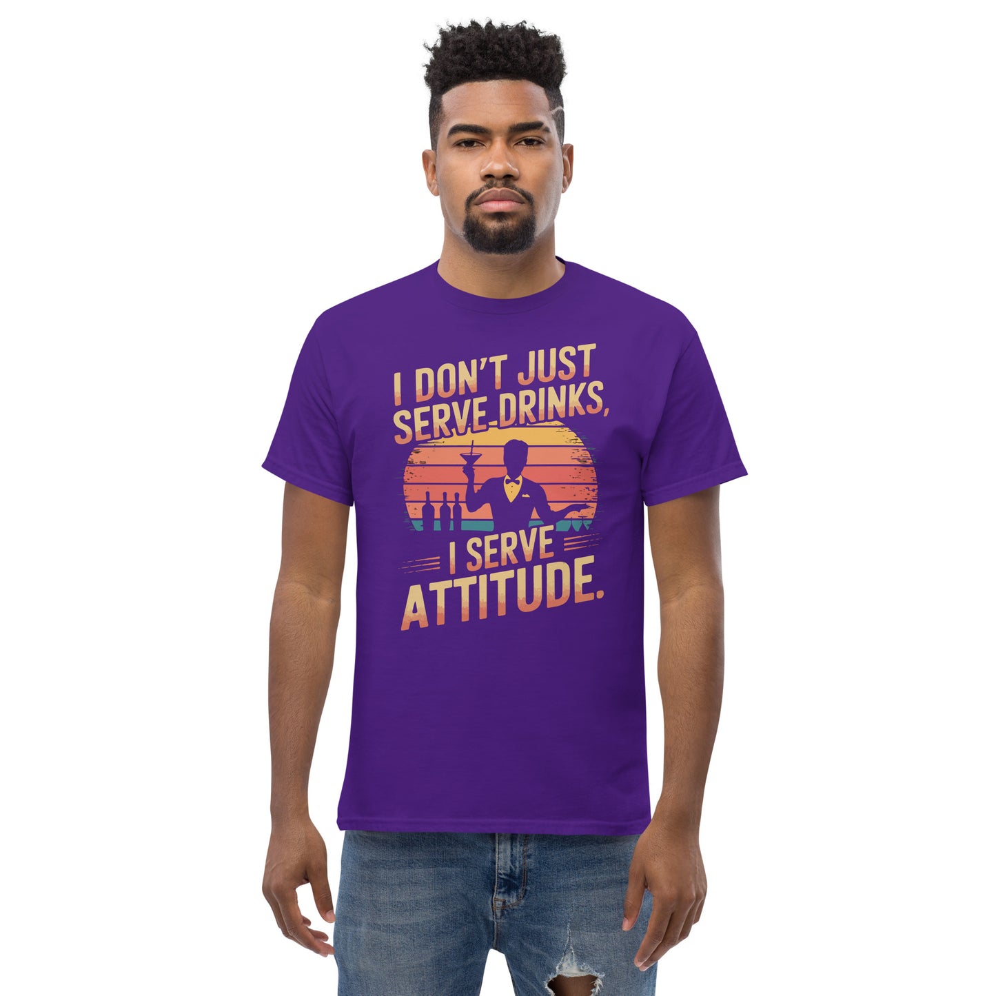 "I Don’t Just Serve Drinks, I Serve Attitude" Bartender Tee