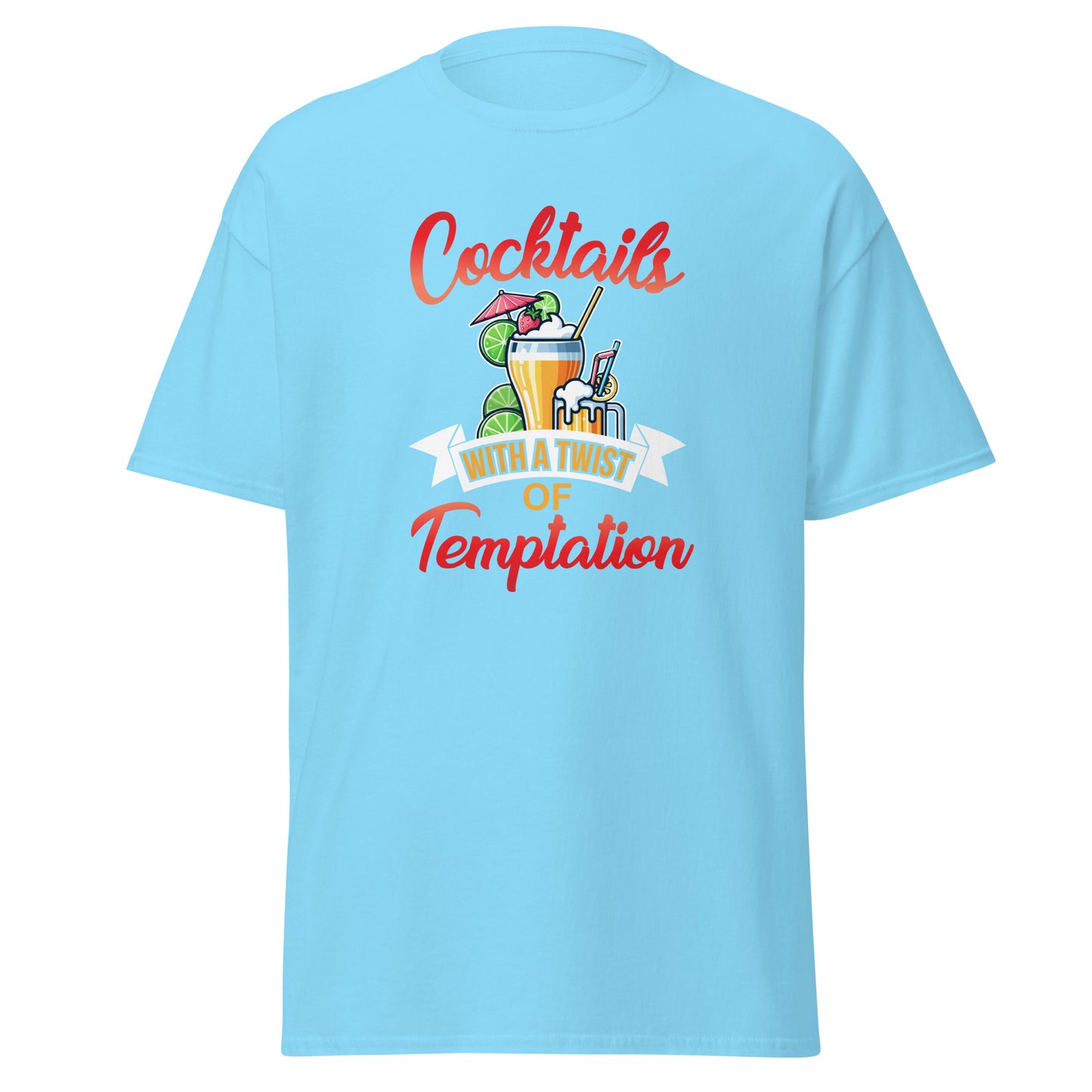 "Cocktails with a Twist of Temptation" Bartender T-shirt