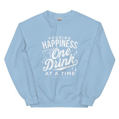 "Pouring Happiness One Drink at a Time" Bartender Sweatshirt