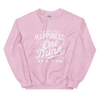 "Pouring Happiness One Drink at a Time" Bartender Sweatshirt