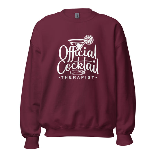 "Official Cocktail Therapist" Bartender Sweatshirt