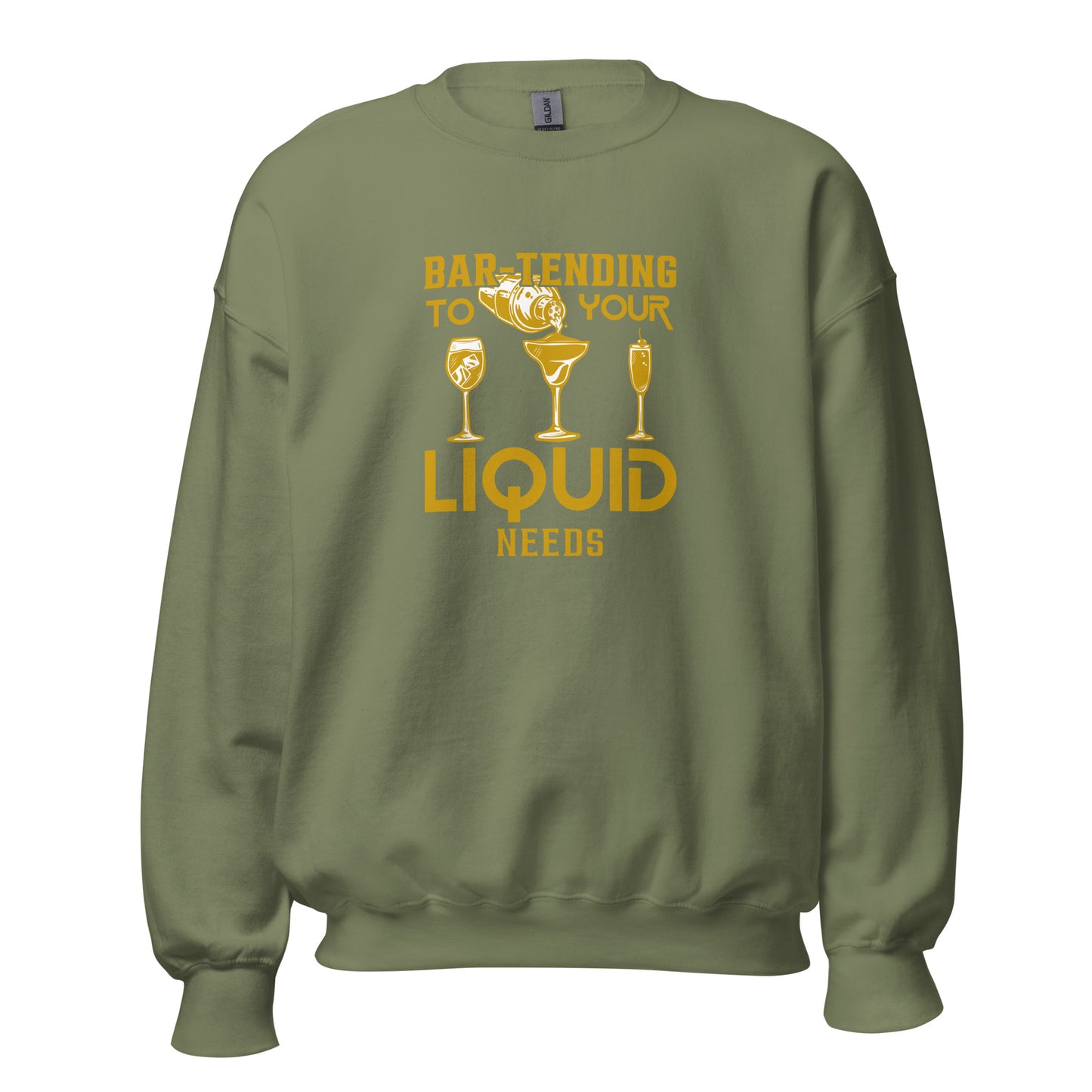 "Bar-Tending to Your Liquid Needs" Bartender Sweatshirt