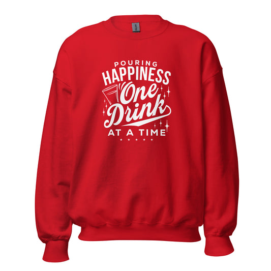 "Pouring Happiness One Drink at a Time" Bartender Sweatshirt