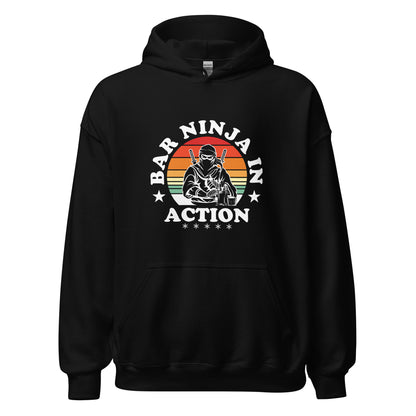 "Bar Ninja in Action" Bartender Hoodie