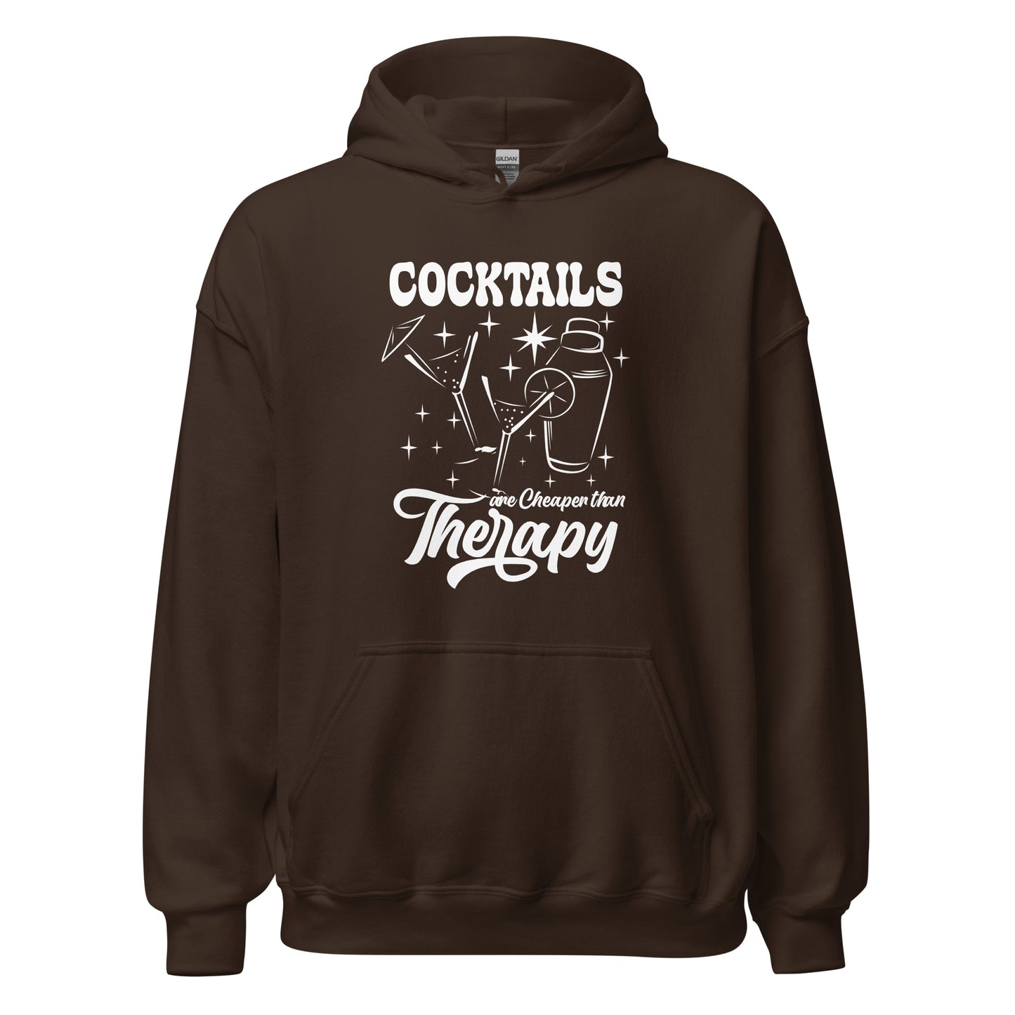 "Cocktails are Cheaper than Therapy" Bartender Hoodie