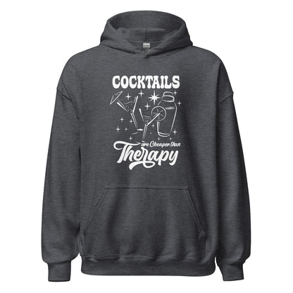 "Cocktails are Cheaper than Therapy" Bartender Hoodie