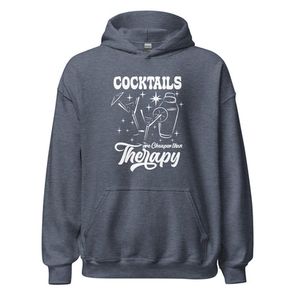 "Cocktails are Cheaper than Therapy" Bartender Hoodie