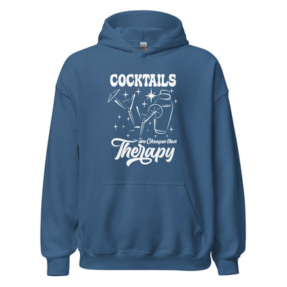 "Cocktails are Cheaper than Therapy" Bartender Hoodie