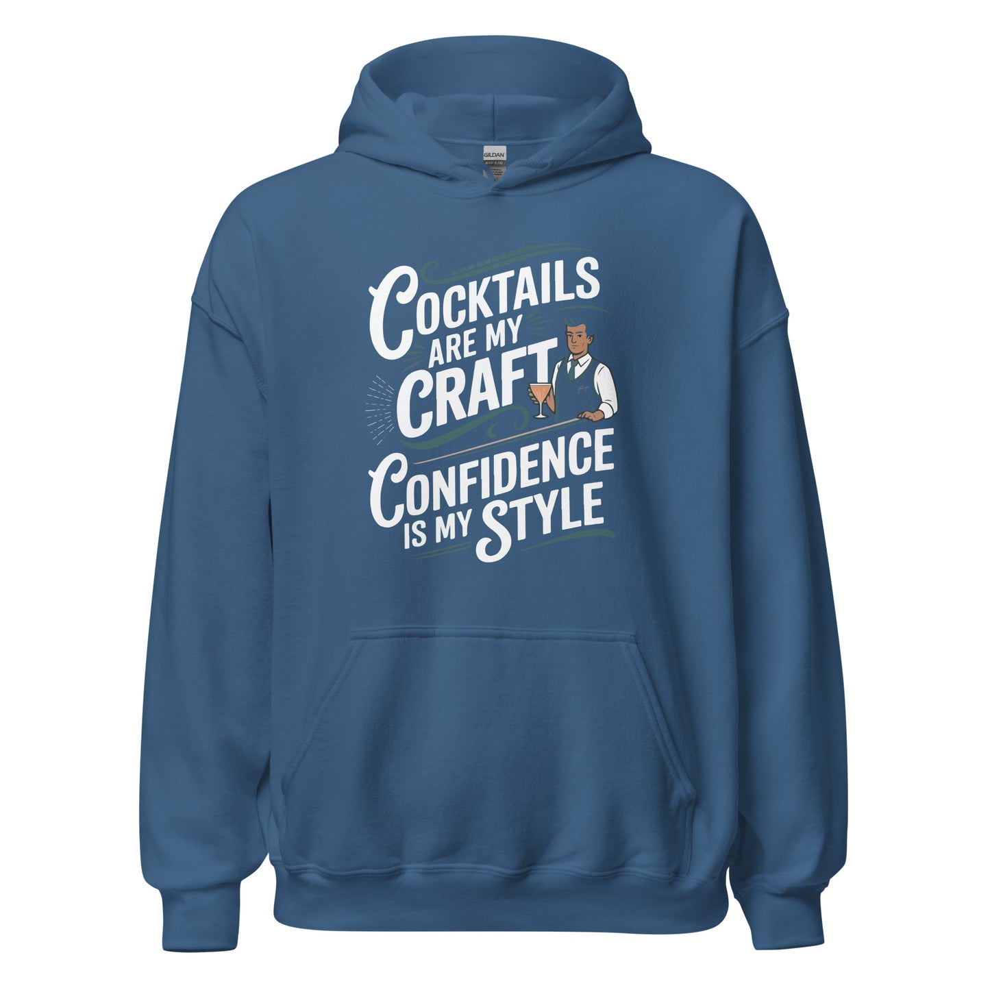 "Cocktails Are My Craft, Confidence Is My Style" Bartender Hoodie