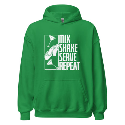 "Mix Shake Serve Repeat" Bartender Hoodie