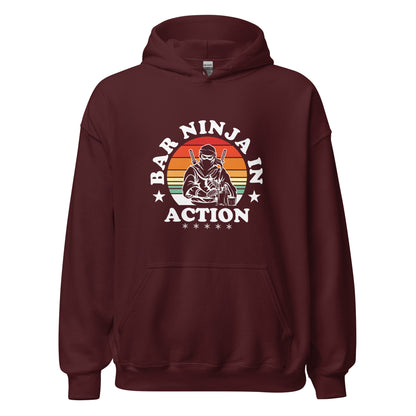 "Bar Ninja in Action" Bartender Hoodie