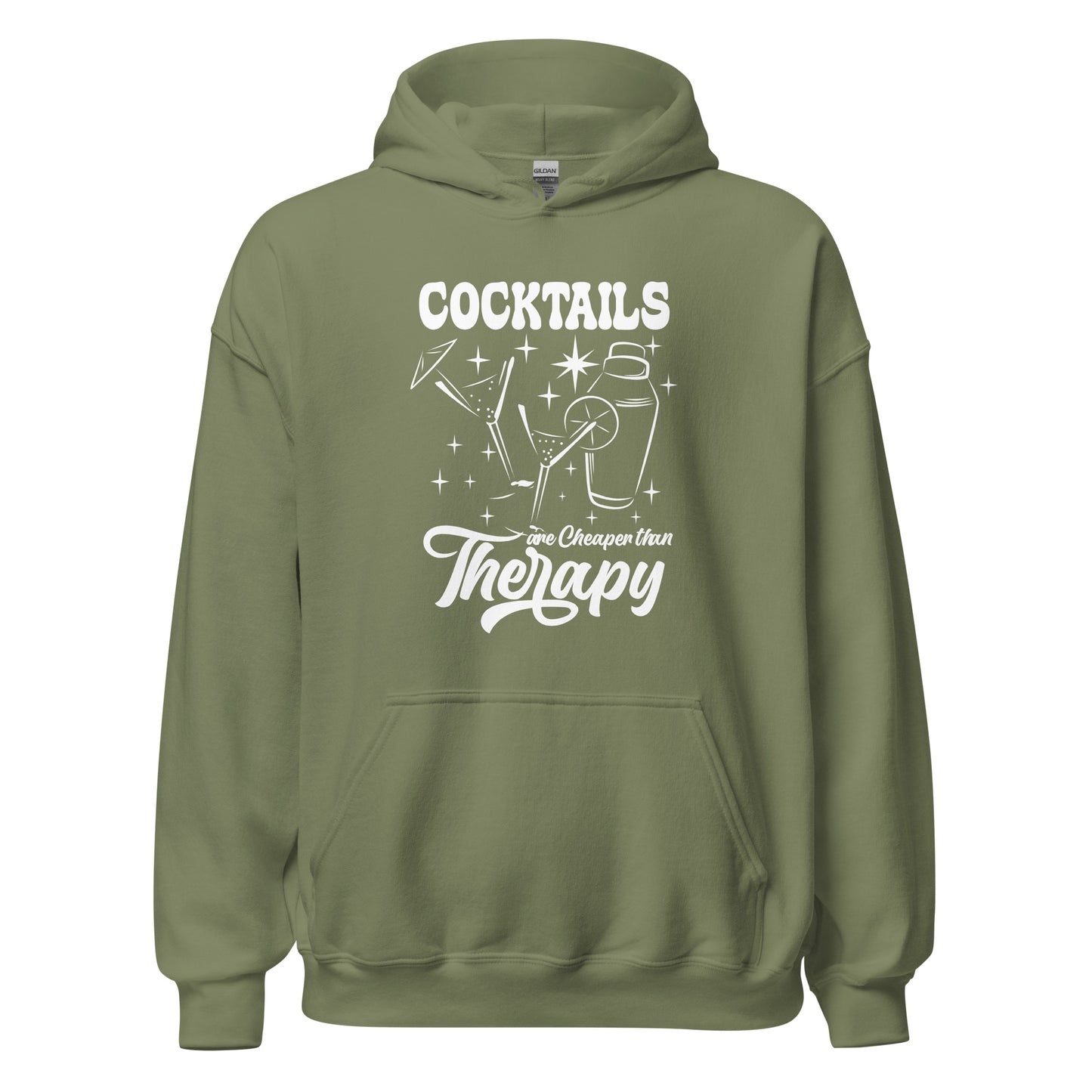 "Cocktails are Cheaper than Therapy" Bartender Hoodie