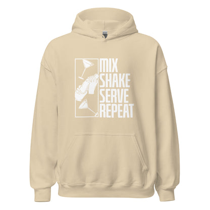 "Mix Shake Serve Repeat" Bartender Hoodie