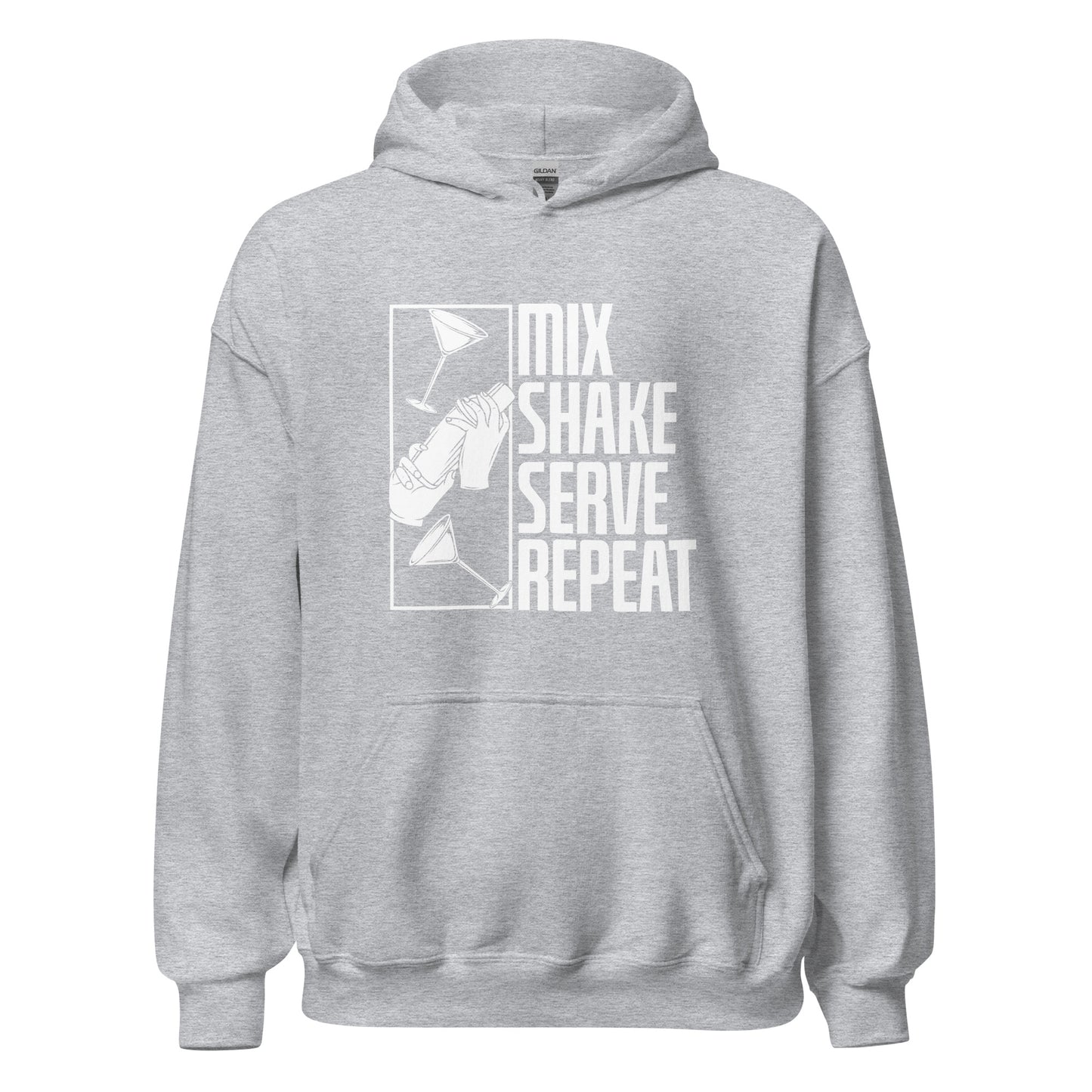 "Mix Shake Serve Repeat" Bartender Hoodie