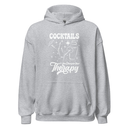 "Cocktails are Cheaper than Therapy" Bartender Hoodie